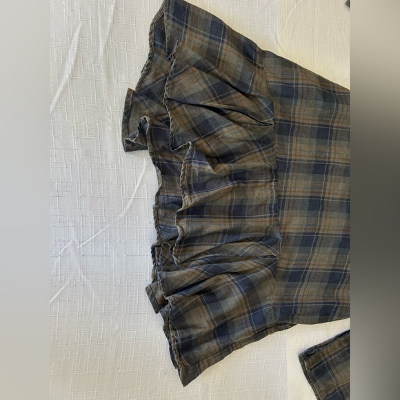 Free People Blue Long Sleeve Plaid asymmetrical dress/tunic - Picture 9 of 10